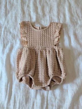 Quincy Mae Quilted Ruffle Romper
